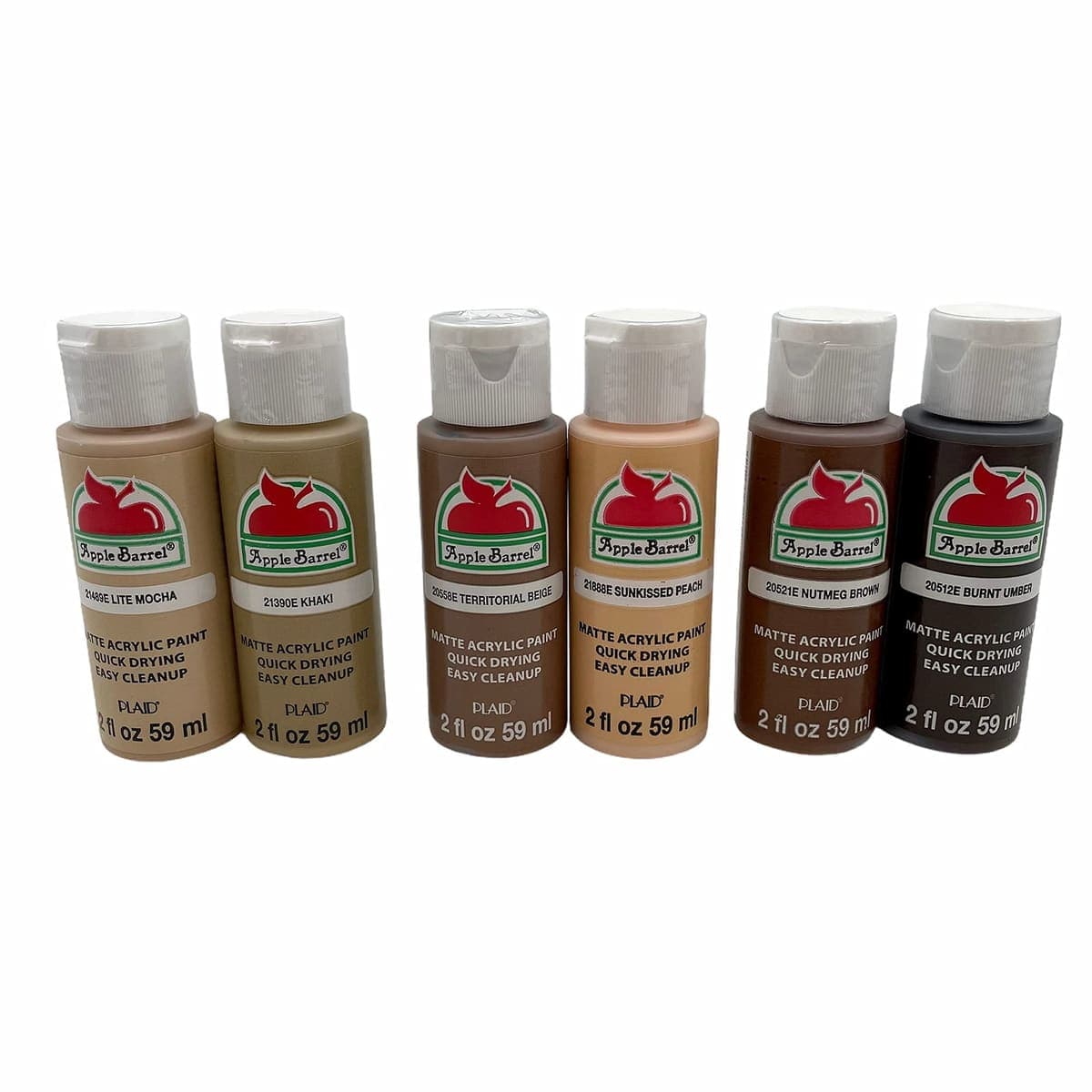 Apple Barrel Flesh Tone Acrylic Paint Set, 6 Colors