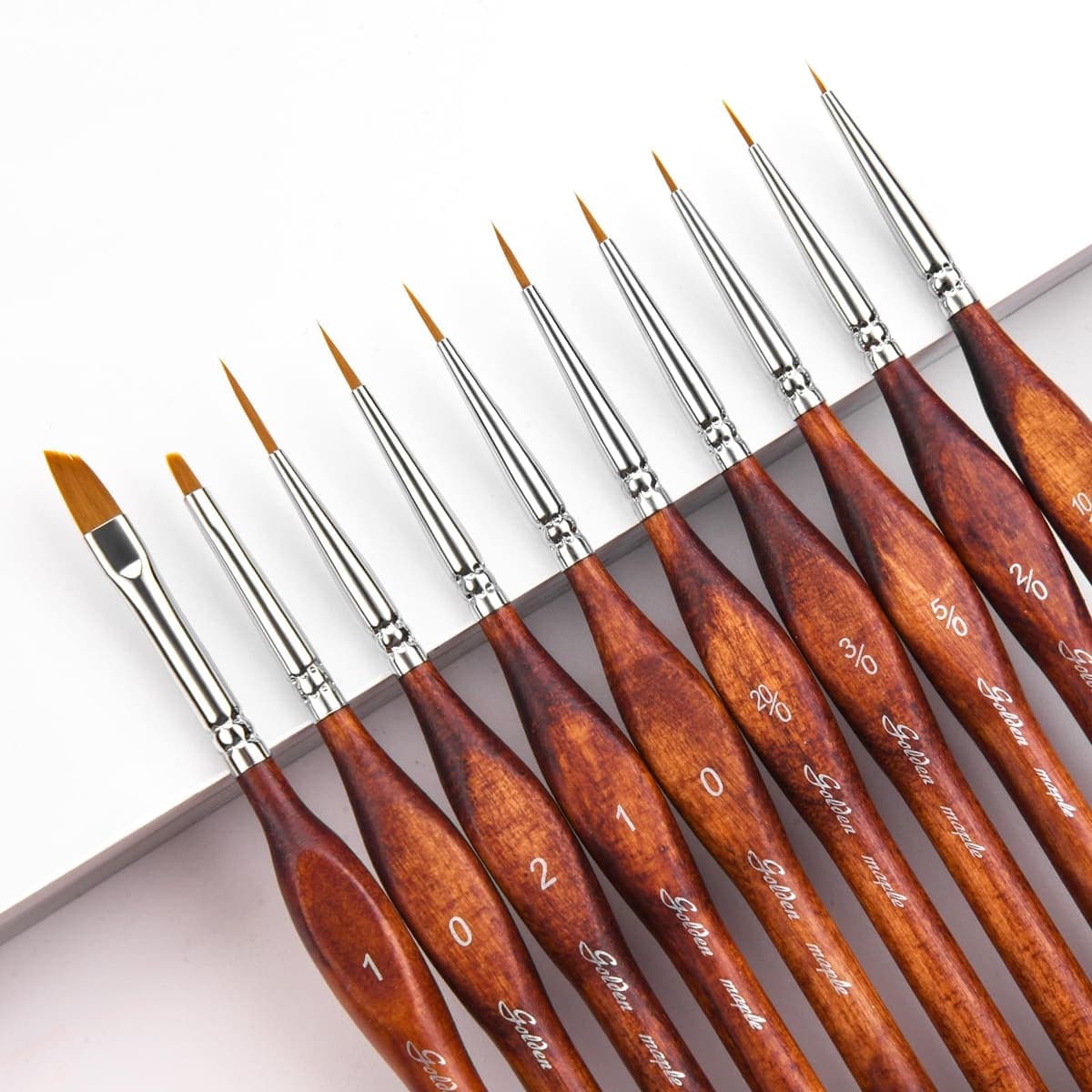 Golden Maple Miniature Detail Paint Brush Set, 10 Pieces