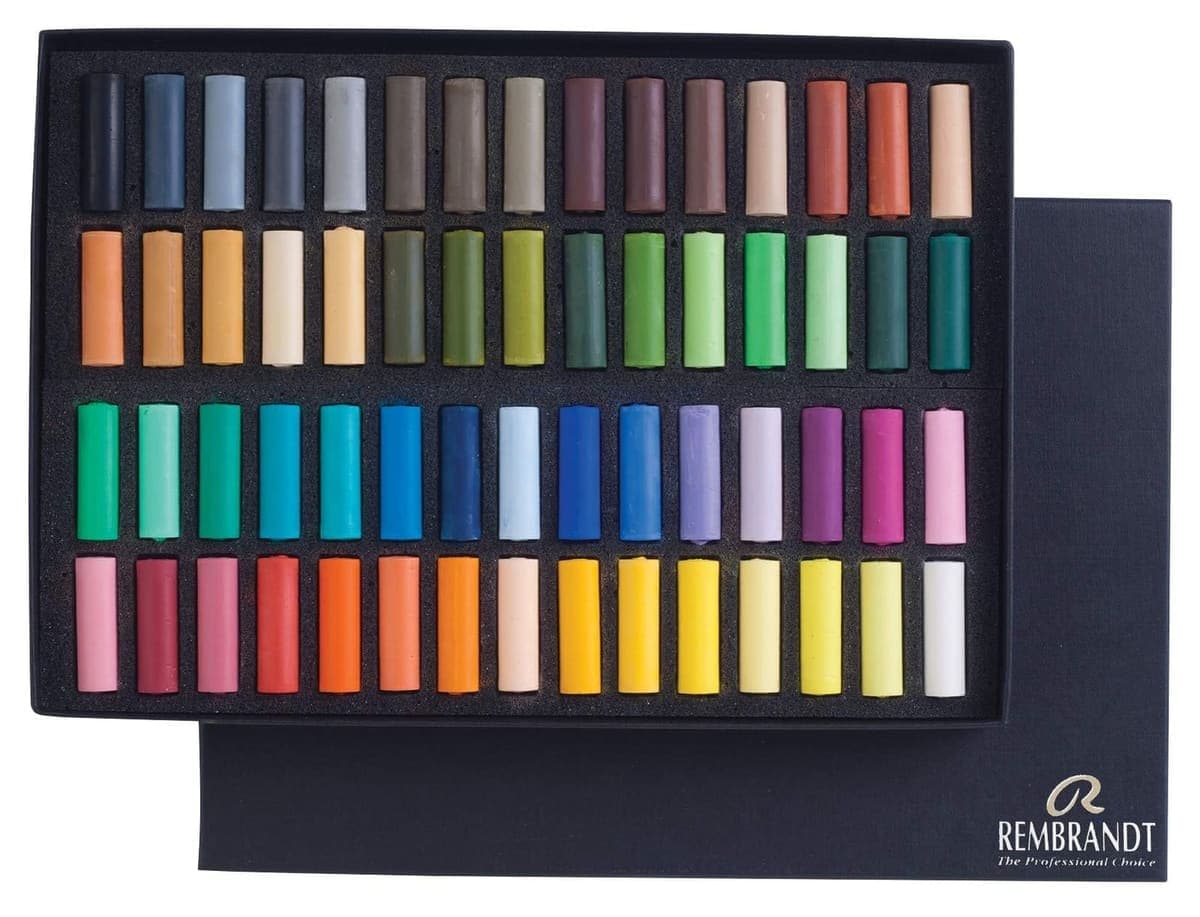 Rembrandt Soft Pastels Half Stick Deluxe Set, 60 Colors