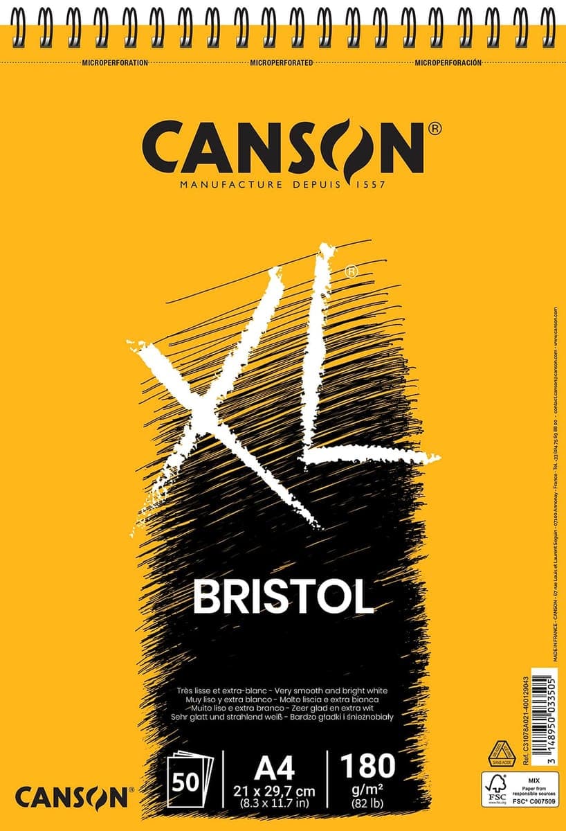 Canson XL Bristol Pad, 180 gsm, Extra Smooth