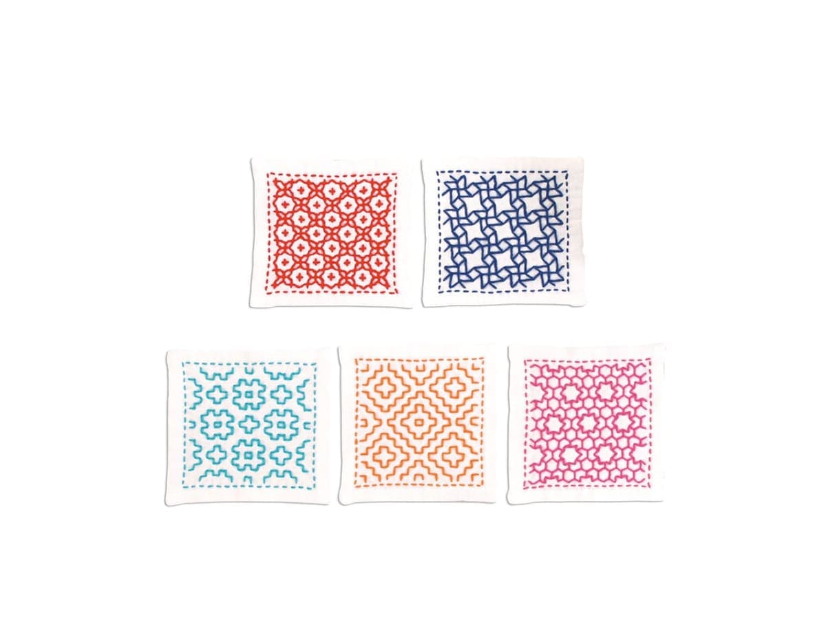 Olympus Sashiko Coaster Kit, 5 Coasters