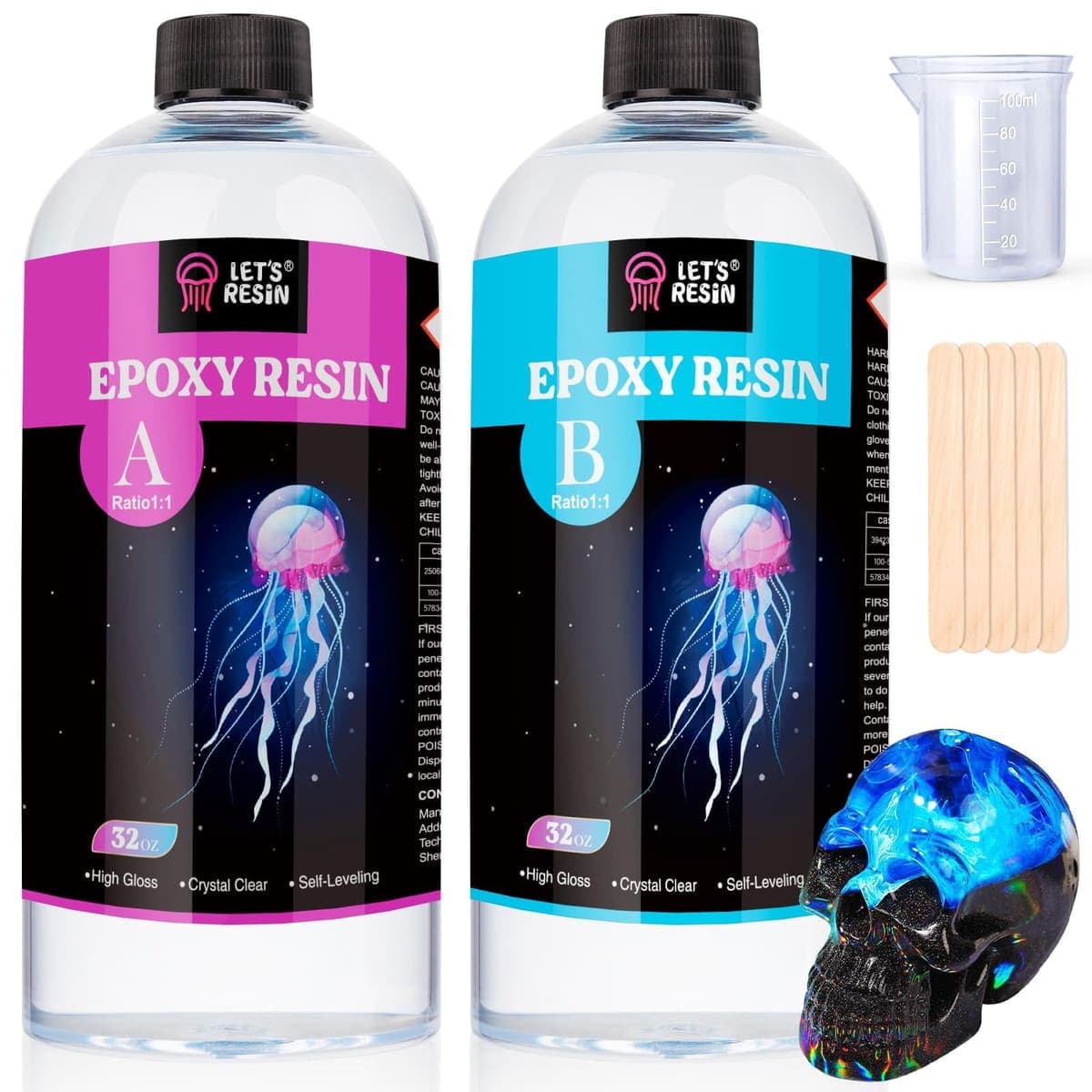 Let's Resin Crystal Clear Epoxy Resin Kit