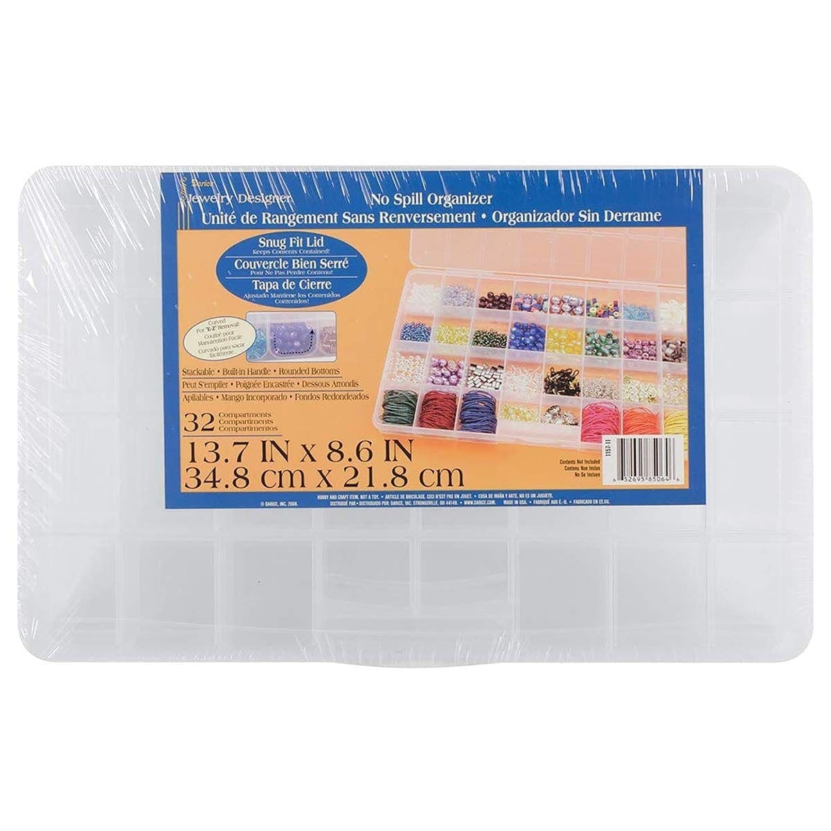 Darice No-Spill Bead Organizer, 32 Compartments