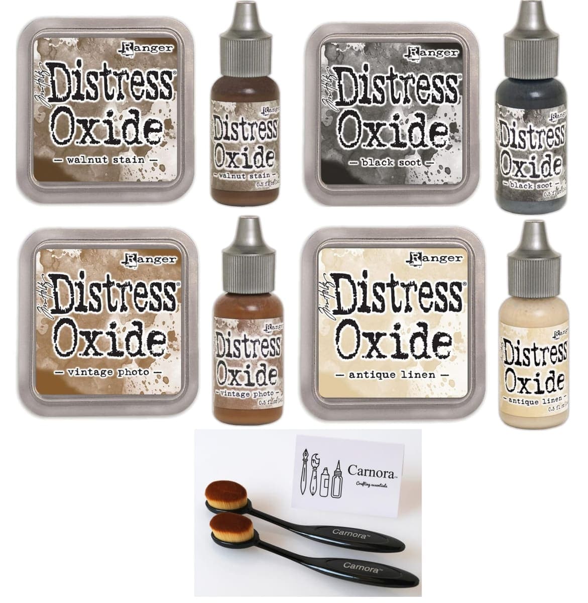 Tim Holtz Distress Oxide Ink Pads and Reinkers, Vintage Hues Set