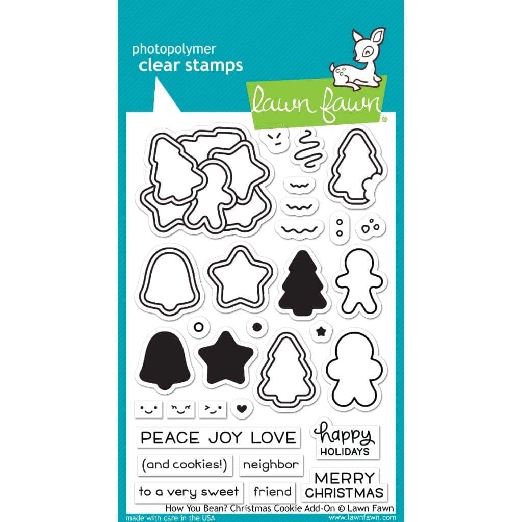 Lawn Fawn How You Bean? Christmas Cookie Add-On Clear Stamps, 4 x 6