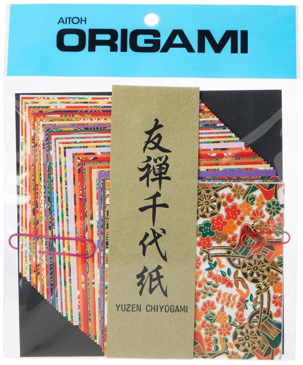 Aitoh Yuzen Washi Chiyogami Origami Paper, 4 x 4, 40 Sheets