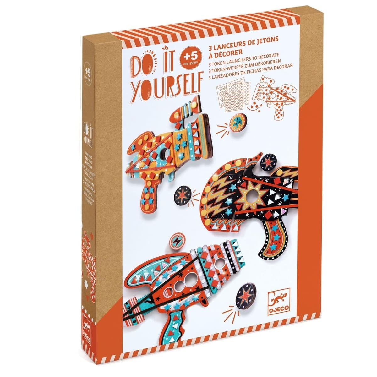 Djeco Kosmik Token Launchers Craft Kit