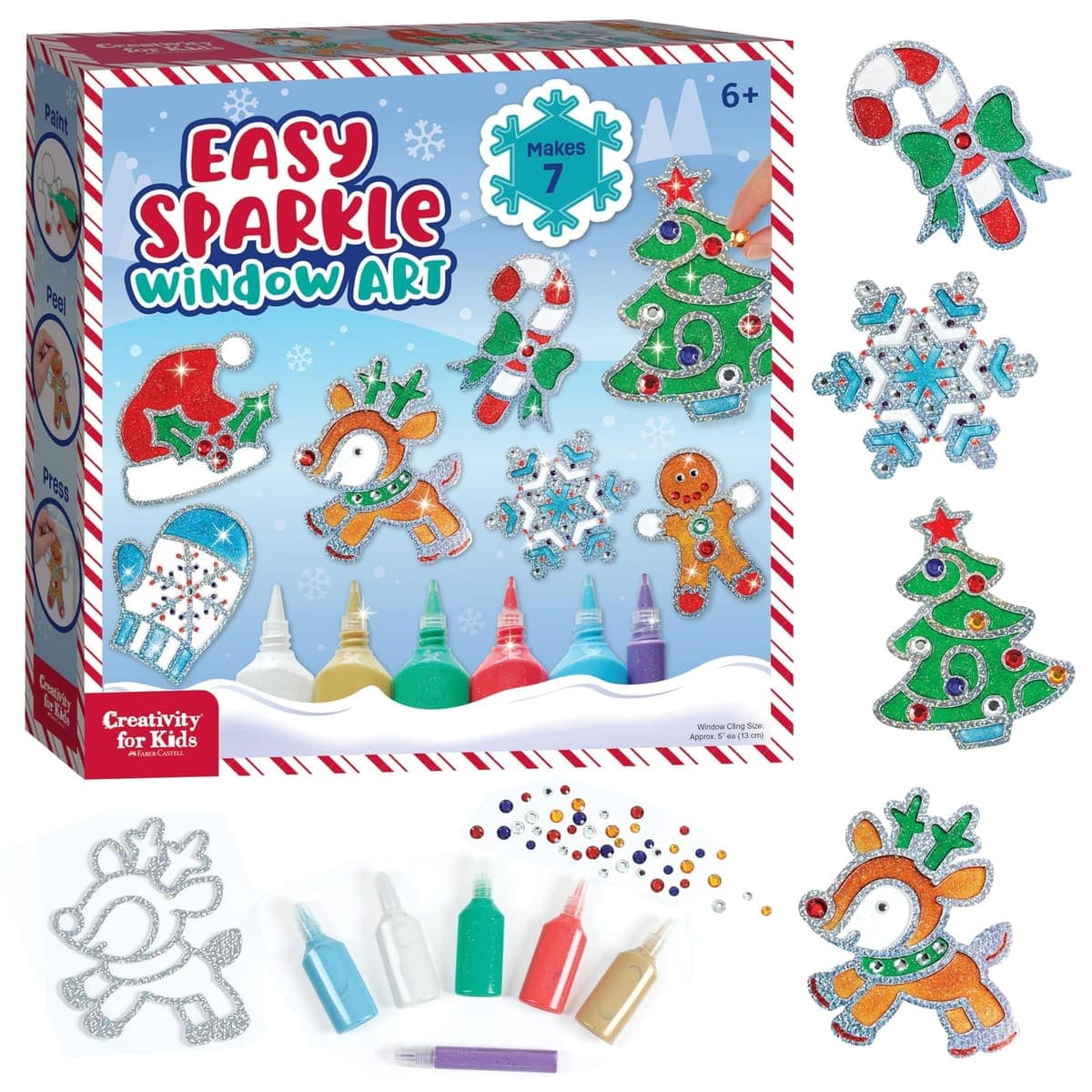 Creativity for Kids Holiday Easy Sparkle Window Art Kit